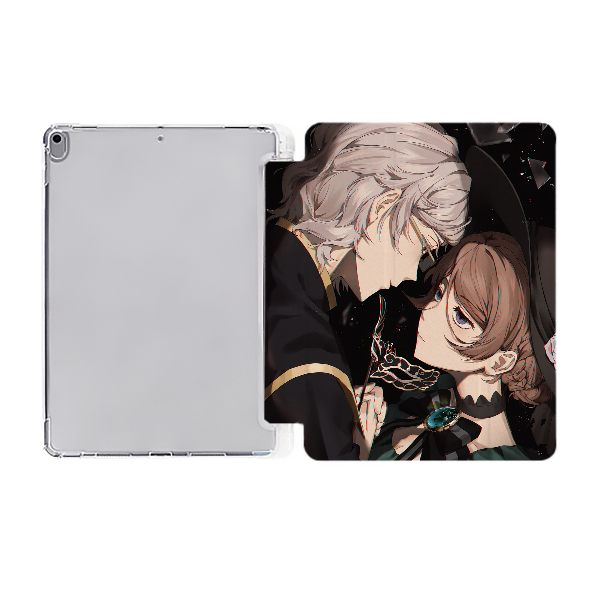 （画像用） 文豪ストレイドッグス Bungo Stray Dogs IPad ケース ペン収納付き 三つ折りスタンド PUレザー×シリコン 対応機種9.5/10.5/10.9インチ